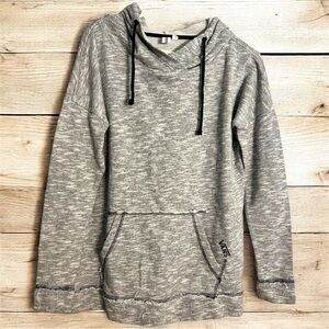 Vans Women's Sweatshirt Pullover Hoodie Cowl Neck Distressed Size Large